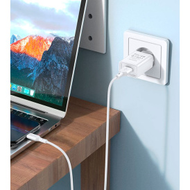 Зарядное устройство Borofone BA68A, USB 5V, 2.1A, EU, с кабелем Lightning
