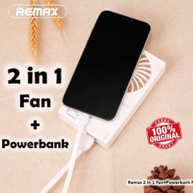 Вентилятор Remax  F28, Power Bank 2 в 1, 5000mAh, USB 2.4