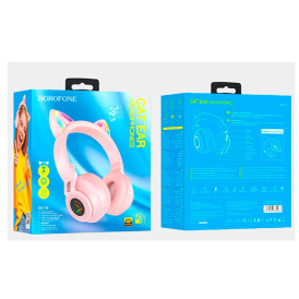 Беспроводные наушники Borofone BO18 Cat Ear с ушками