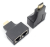 Сетевой адаптер HDMI-RJ45, Qaoquda 1080P HDMI Male to Dual RJ45 Female Network CAT5e CAT6 Splitter Repeater Converter для HDTV, HDPC, PS3 STB (2-Pack).