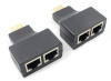Сетевой адаптер HDMI-RJ45, Qaoquda 1080P HDMI Male to Dual RJ45 Female Network CAT5e CAT6 Splitter Repeater Converter для HDTV, HDPC, PS3 STB (2-Pack).