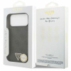 Чехол Guess с MagSafe для iPhone 17 Pro Max, PU кожа 4G Triangle Diamond metal logo, черный