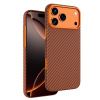 Чехол Keephone Kevlar Diago MagSafe для Apple iPhone 17 Pro карбоновый (арамид) оранжевый