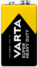 Батарейки алкалиновые VARTA SUPER HEAVY DUTY 6LR61 9V 20, BAT-VART-6LR61