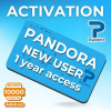 Активация для Pandora Online с подпиской на 1 год для нового пользователя