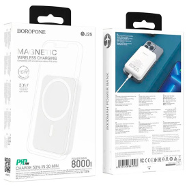 Портативный аккумулятор с беспроводной зарядкой Borofone BJ25 15W