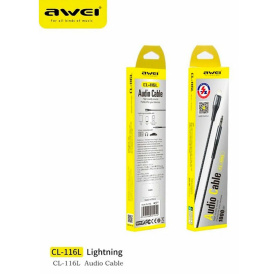 Audio кабель Awei CL-116L, Lightning на AUX,  черный