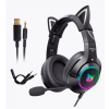 Проводные игровые наушники K9 black cat, jack 3,5 мм; usb