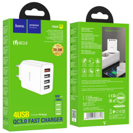 Зрядное устройсва HOCO C102A, QC3.0, 4-port