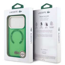 Чехол Lacoste на iPhone 17 Pro Max, MagSafe, с матовым покрытием, Estragon Green