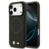 Чехол BMW на iPhone 17 Pro Max, с магнитами MagSafe,  экокожа PU Full Wrapped, черный