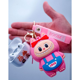 Набор LABUBU GT-23, беспроводные наушники и игрушка, розовый