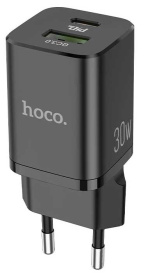 Зарядное устройство “N13 Bright” PD30W + QC3.0 EU черное