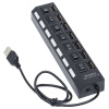 USB HUB Хаб разветвитель 2.0 с выключателями, 7 портовый.