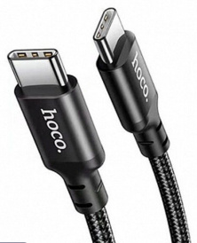 Кабель USB TYPE-C - TYPE-C HOCO X14 60W черный (1м)