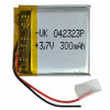 Аккумулятор UK 042323P, 4x23x23мм, 2pin, Li-Pol, 3.7V, 300mAh