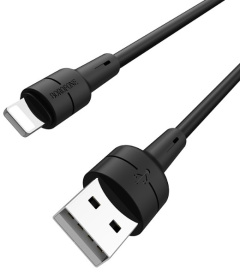 USB кабель Borofone BX30 Lightning Silicone 2.4A 1m черный