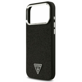 Чехол Guess на iPhone 17 Pro, Fixed Glitters с блестками, с магнитами MagSafe, черный