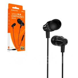 Проводные наушники Borofone BM61 Wanderer с микрофоном чёрные