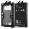 Чехол BMW на iPhone 17 Pro Max, с магнитами MagSafe, из экокожи PU Full Wrapped, серый