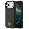 Чехол Guess с MagSafe для iPhone 17 Pro Max, PU кожа 4G Triangle Diamond metal logo, черный
