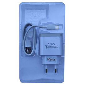 Зарядное устройство A-90, Type-C, с кабелем зарядки, 18W, 3.5A, 3.0POW.