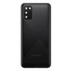 Задняя крышка корпуса Samsung Galaxy A02s A025 со стеклом камеры Black.