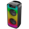 Портативная колонка Gts-1873 Double 4 In Bluetooth, цветной подсветкой,  TWS, USB, TF, MP3, FM