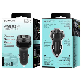 Авто зарядное устройство и FM BOROFONE BC16, MP3, WMA, WAV, FLAC, 12V-24V, 3.4A
