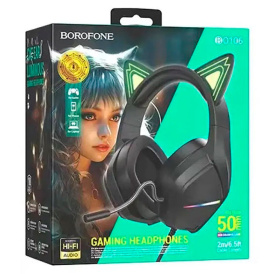 Детские наушнику с ушками BOROFONE BO106 Cute cat, Elf Cat