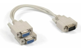 переходник exegate vga (m) - 2 x vga (f), 0.3м, exegate ex-cc-vga-15m2x15f-0.3
