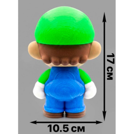 Фигурка Mario зелёный персонаж 3D печать — декоративная игрушка, 17 см