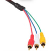 Кабель переходник с HDMI на RCA, Тюльпан, Колокольчик, 1.5м.
