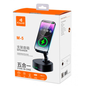 Беспроводная колонка с подставкой Kisonli M-5, Bluetooth, зарядкой 8 Вт