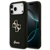 Чехол Guess силиконовый для iPhone 17 Pro Max, metal logo, черный