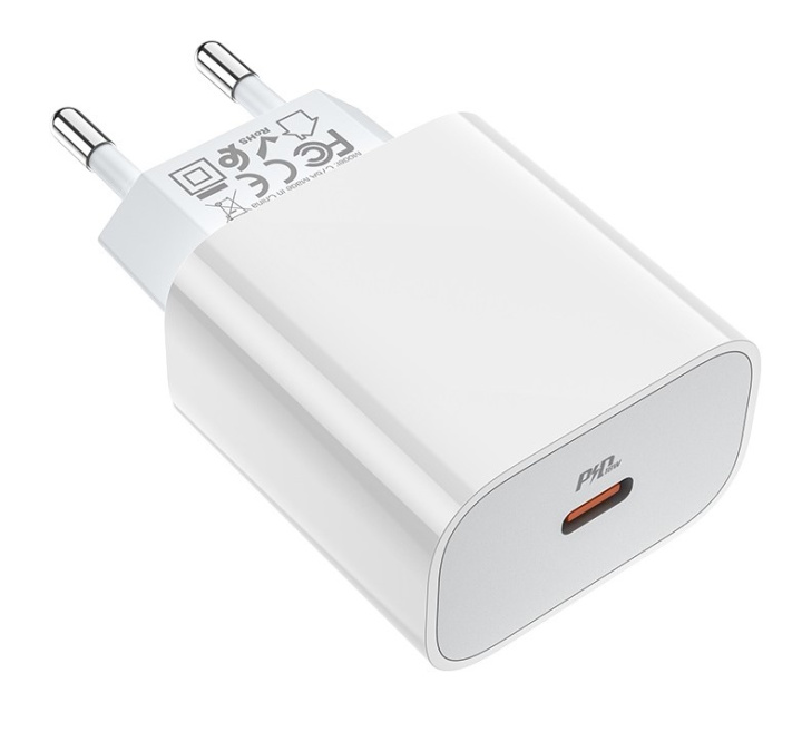 Зарядное устройство HOCO C76A Plus Speed source 20W PD 3.0 с кабелем Type-C to Lightning White