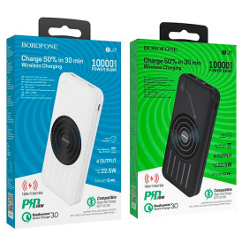 Внешние аккумулятор с беспроводной зарядкой Borofone BJ7 10000mAh