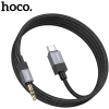 Кабель-адаптер audio Hoco UPA32B, AUX, 3.5mm jack - Type-C, черный