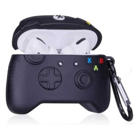 Чехол для наушников AirPods джойстик геймпад черный.