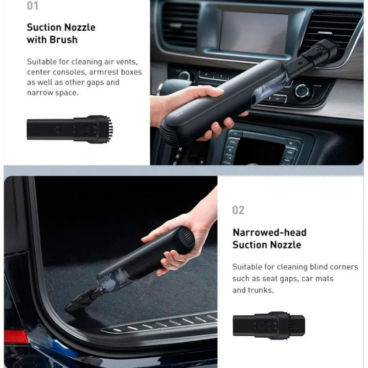 Пылесос Baseus A1 VCAQ010002, 4000 Па​​, 30 Вт