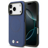 Чехол BMW на iPhone 17 Pro Max, с магнитами MagSafe, из экокожи PU Full Wrapped, темно-синий