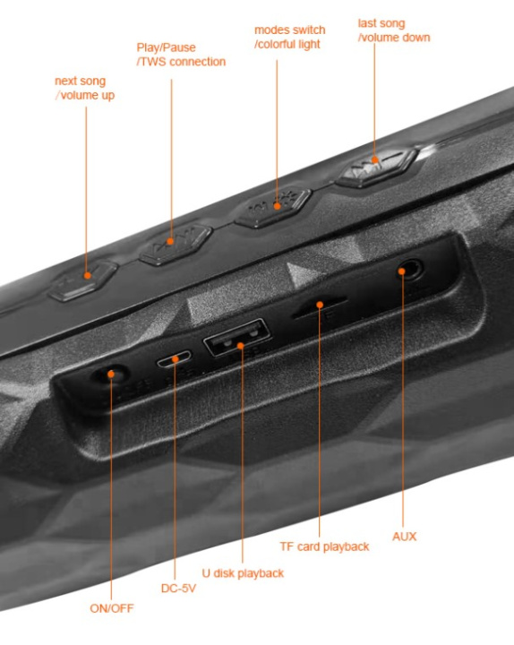 Портативная колонка Kisonli Led-908 черный