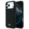 Чехол Lacoste на iPhone 17 Pro, с магнитами MagSafe, с ребристым покрытием ПВХ, черный