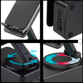 Беспроводная колонка с подставкой Kisonli M-1, Bluetooth, зарядкой 5 Вт