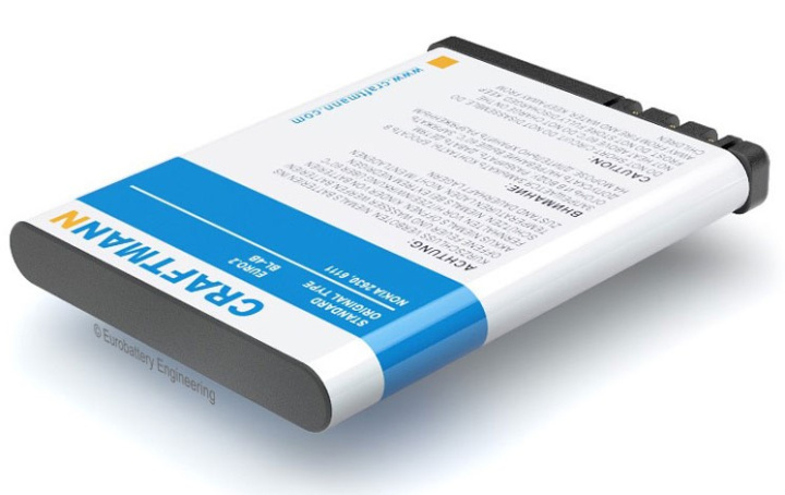 Аккумулятор Craftmann для NOKIA 2630, NOKIA 2660, NOKIA 2760, NOKIA 5000, NOKIA 6111, NOKIA 7070 PRISM, NOKIA 7370, NOKIA 7373, NOKIA 7500 PRISM, NOKIA N76 (BL-4B)(Li- ion, 700 mAh)