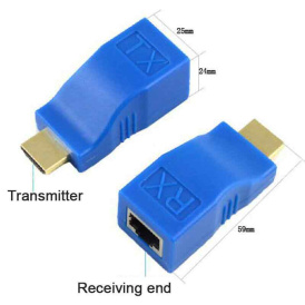 Адаптер RJ45-HDMI, HDTV Extender by cat-5e/6 cable, Hdtv 2.0 2K, 4K.