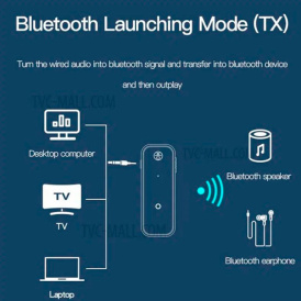Bluetooth-приемник аудио адаптер Yesido YAU25, 140mAh, 4ч.