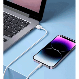 Кабель для Apple USB - Lightning A1480, iPhone, iPad, iPod быстрая зарядка, 1м, белый