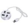 Портативный USB 2.0 HUB 4 порта P-1703, белый, черный.