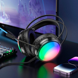 Наушники Borofone BO108 Flame c микрофоном, черный